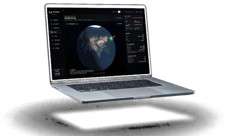 ATANOR Atlas on a laptop — global relay